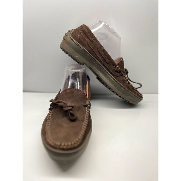 Eddie Bauer Women’s Leather Loafers Slip On Brown Shoes Size 9.5M Made in Italy - Picture 4 of 11